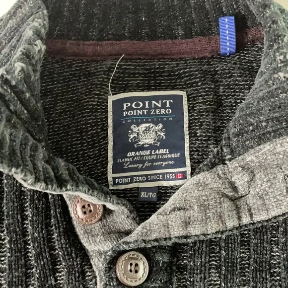 Point Zero Men’s Sweater Black Size XL - Picture 4 of 9